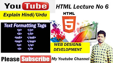 HTML Text Formatting  All Tags part 2 Hindi/Urdu