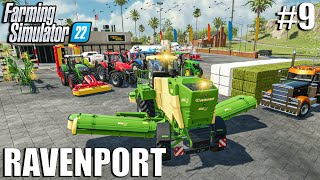 Cutting Grass and Silage with New Equipment | Ravenport | Episode #9 | Farming Simulator 22