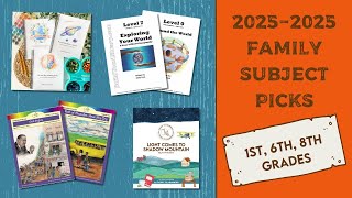 Family Unit Study Subjects for 2024-2025 | 1st, 6th, and 8th Grade