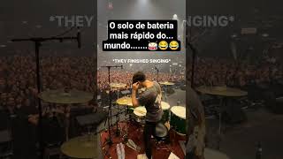O solo de bateria mais rápido do mundo..... #drummer #musicos #shorts #humor