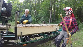 687 Milling Logs. Portable Mill. Kubota LX2610. Homestead Grapple. Target Range Build Part 7.  4K