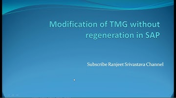 SAP Table Maintenance Generator Modification without regenataion of TMG