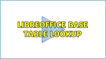 LibreOffice base table lookup