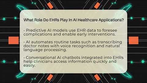 What Role Do EHRs Play In AI Healthcare Applications? - AI and Machine Learning Explained