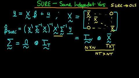 A Graduate Course in Econometrics Lecture 51 | SURE Estimator: Same Independent Variables - Part 1