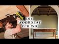 DIY Coffered Wood Slat Ceiling *EASIER THAN YOU THINK*