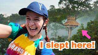 I Ziplined to the Highest Treehouse in the World | The Gibbon Experience, Laos Vlog 🇱🇦