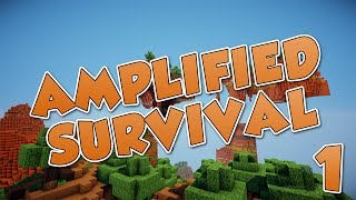 Minecraft AMPLIFIED Survival: Episode 4 - VILLAGE & WITCH HUT!