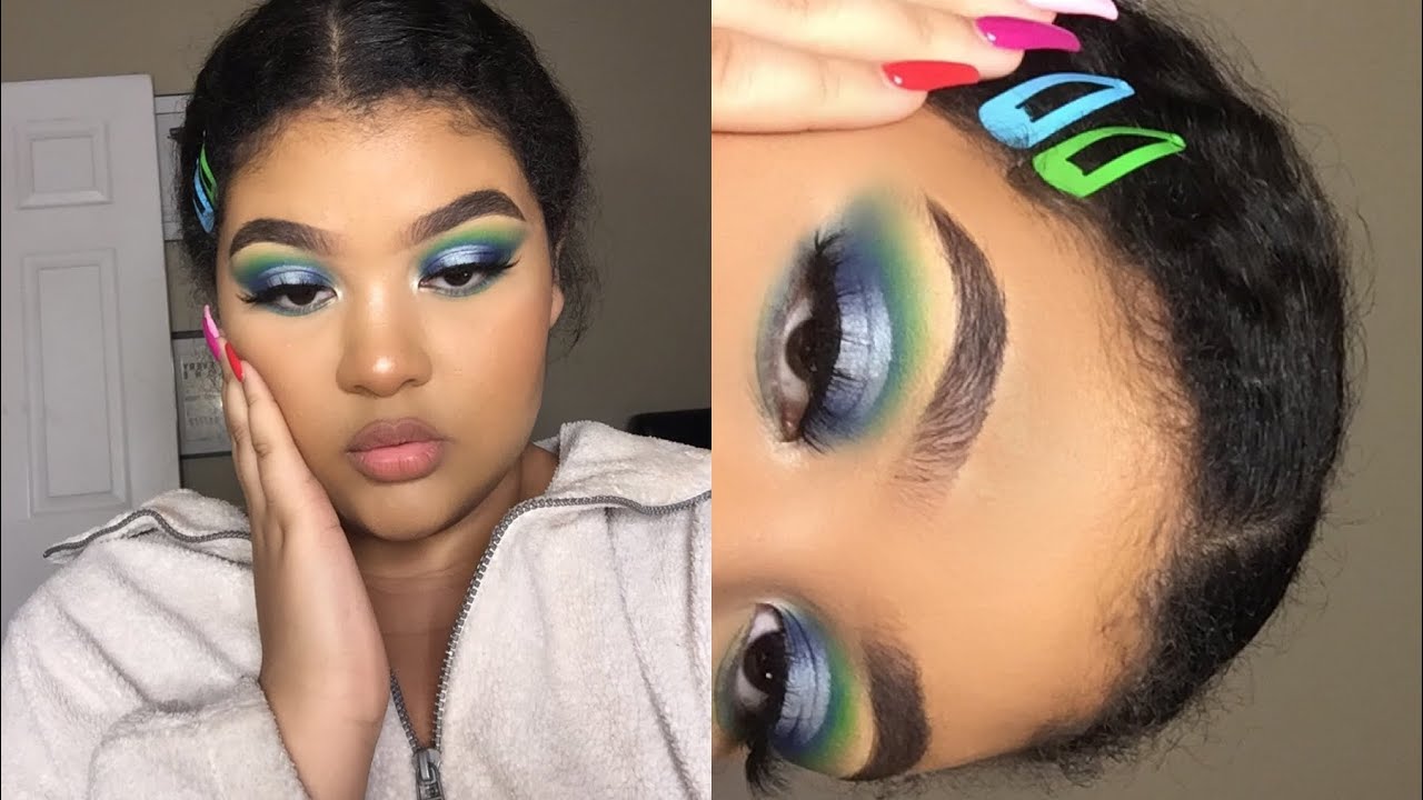 Easy Blue Halo Eyeshadow Tutorial YouTube