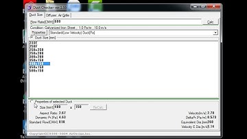 Hướng dẫn dùng DUCT CHECKER tính ống gió, vận tốc, tổn thất cột áp