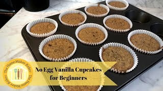 Eggless & Moist Vanilla Cupcakes for Beginners | The Home Maker Baker