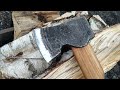 Large splitting axe - part 3: Testing in the woods.