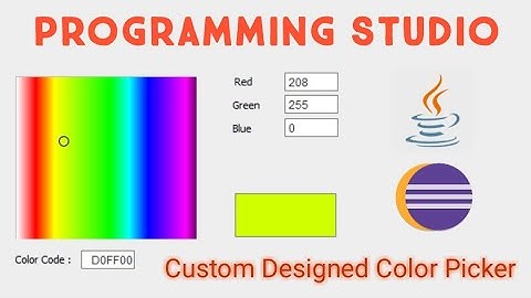 Creating Custom Designed Color piker in java with eclipse | Java Color Picker