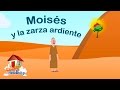 Moisés y la zarza ardiente, para niños