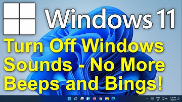 ✔️ Windows 11 - Turn Off Windows Sounds - No More Beeps and Bings!