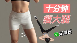 【艾琳】十分钟大腿燃脂操 | 高效燃脂大腿 | 无跳跃一周见效 | 10 MIN Thigh workout