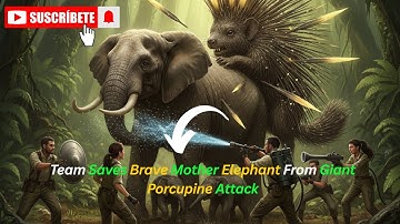  Rescue Team Saves  Mother Elephant From Giant Porcupine Attack#PythonAttack #GiantPython
