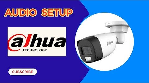 How to enable audio on cameras with built in microphones(dahua) /amila electronic