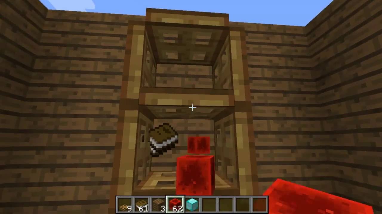 Minecraft How To Make A Shelf In Minecraft 1 9 Youtube