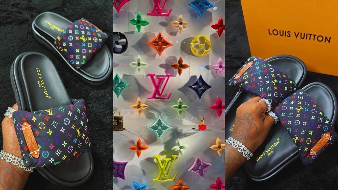 コラボ♪【LOUIS VUITTON × 村上隆】Pool Pillow Flat Mule $120 LOUIS VUITTON x TAKASHI MURAKAMI POOL PILLOW FLAT