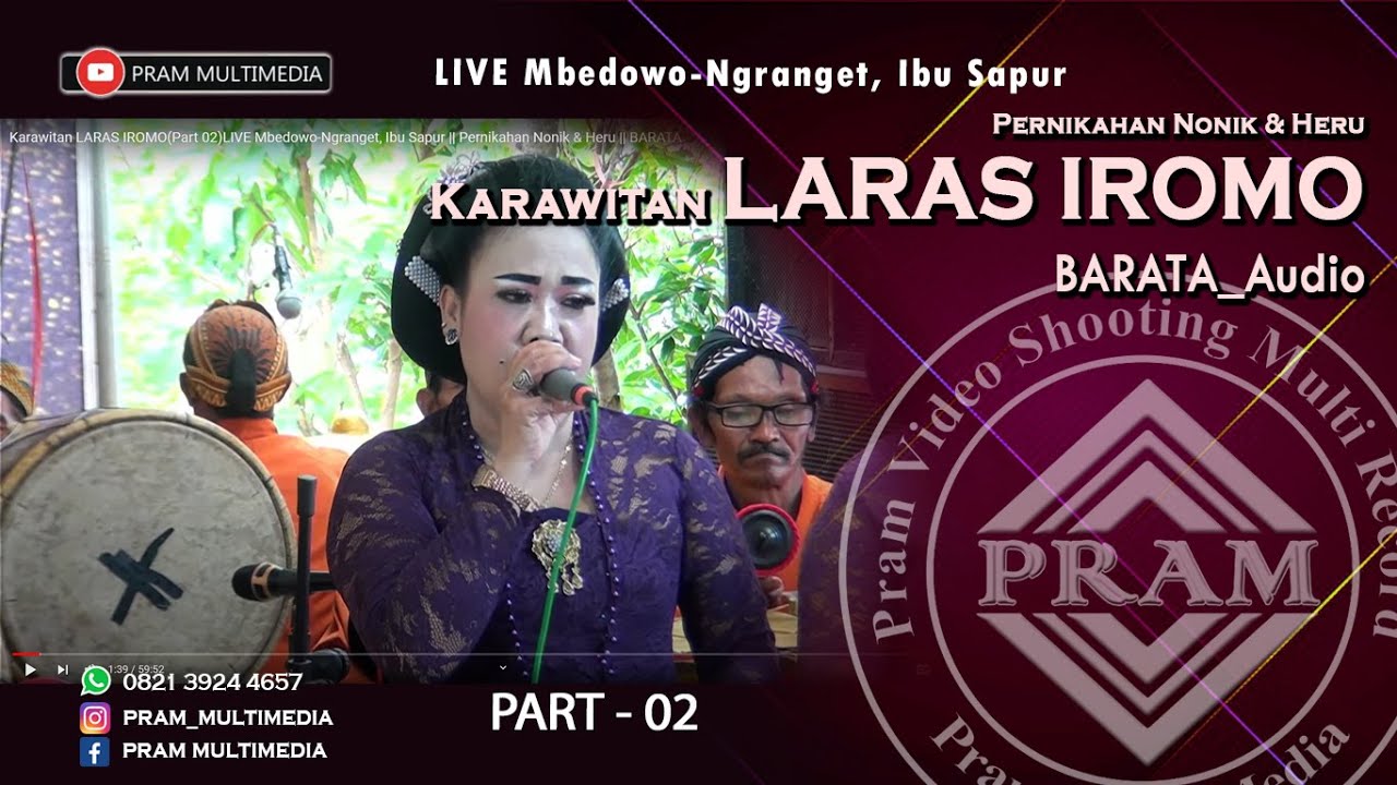 Karawitan LARAS IROMO(Part 02)LIVE Mbedowo-Ngranget, Ibu Sapur || Pernikahan Nonik & Heru || BARATA