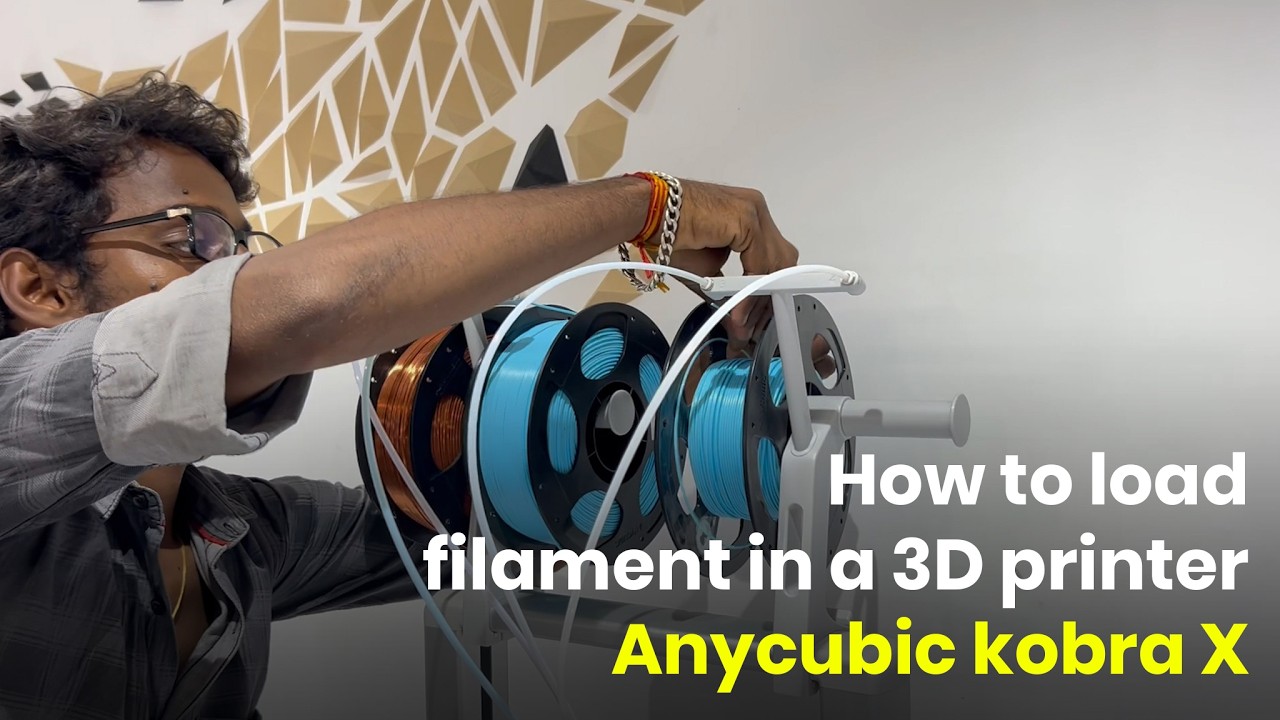 How to load filament in a 3D printer Anycubic kobra X | Dimensions