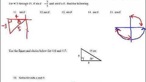 Trig Ch 4 Practice Test