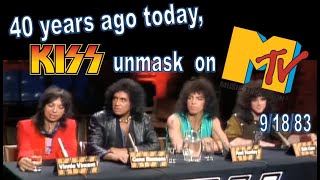 KISS unmask 40 years ago today, on MTV - 9/18/83