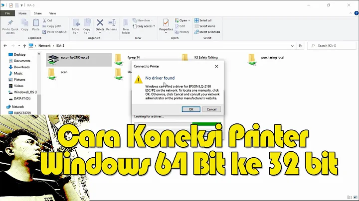 Cara Sharing Printer 64 bit ke 32 bit - No Driver Found Sharing Printer