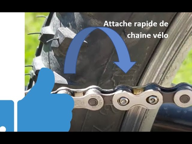 Comment démonter une attache rapide de chaine vélo 
