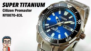 ดีไซน์ที่ลงตัว เรียบหรู สปอร์ต พร้อมกับตัวเรือนสุดทนทานแบบ Super-Titanium นาฬิกา Citizen NY0070-83L