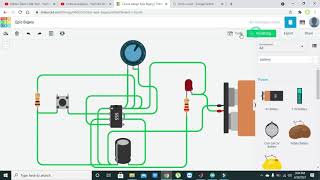 timer circuit with 555 timer in tinkercad | time delay circuit simulation in tinkercad