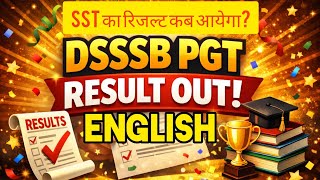 DSSSB PGT ENGLISH RESULT OUT 25/03/2025#dsssbresult