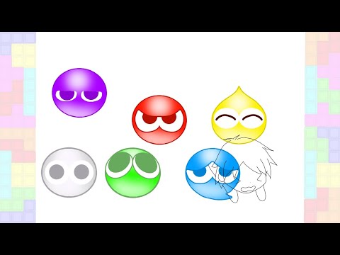 【お絵描き】ミニキャラだけでも描けるようになりたい…ぷよテトのサムネ作り♪