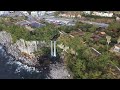 Jungbang-Waterfall, Seogwipo, Jeju  (제주 서귀포 정방폭포, 드론, 영상, 4K)