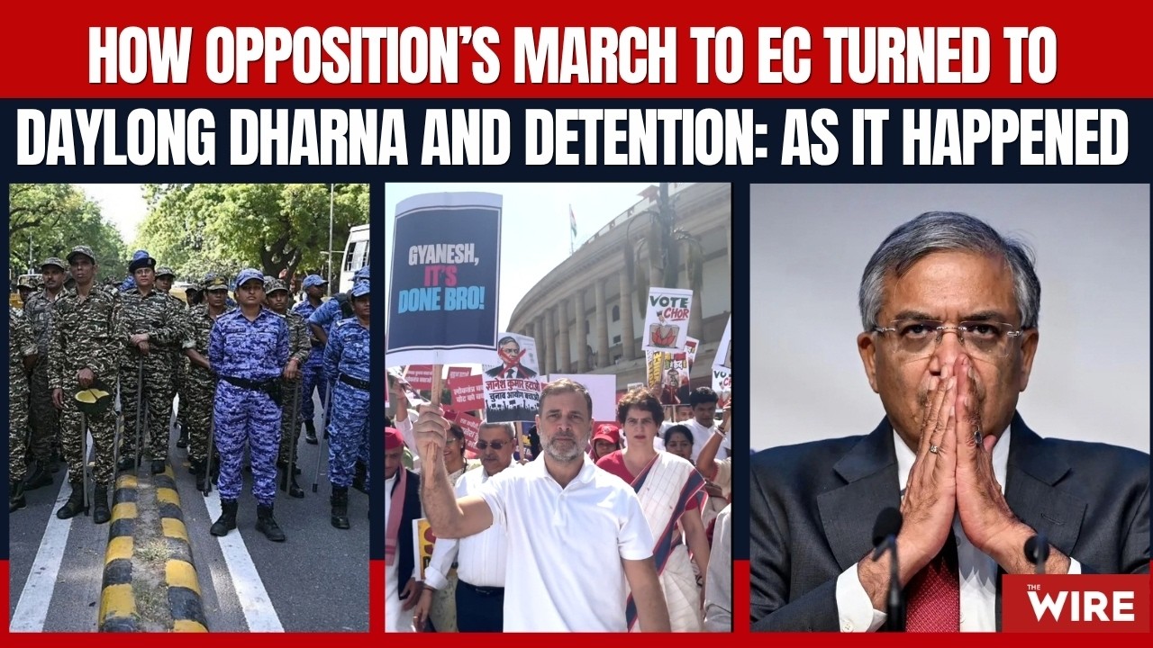 Opposition MPs Stage Dharna Near EC  Demands for Gyanesh Kumar s Resignation Continue