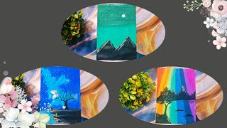 3 Easy Soft Pastel Colour drawing 🖼 Beautiful Scenery drawing ✨️ 🖼 
