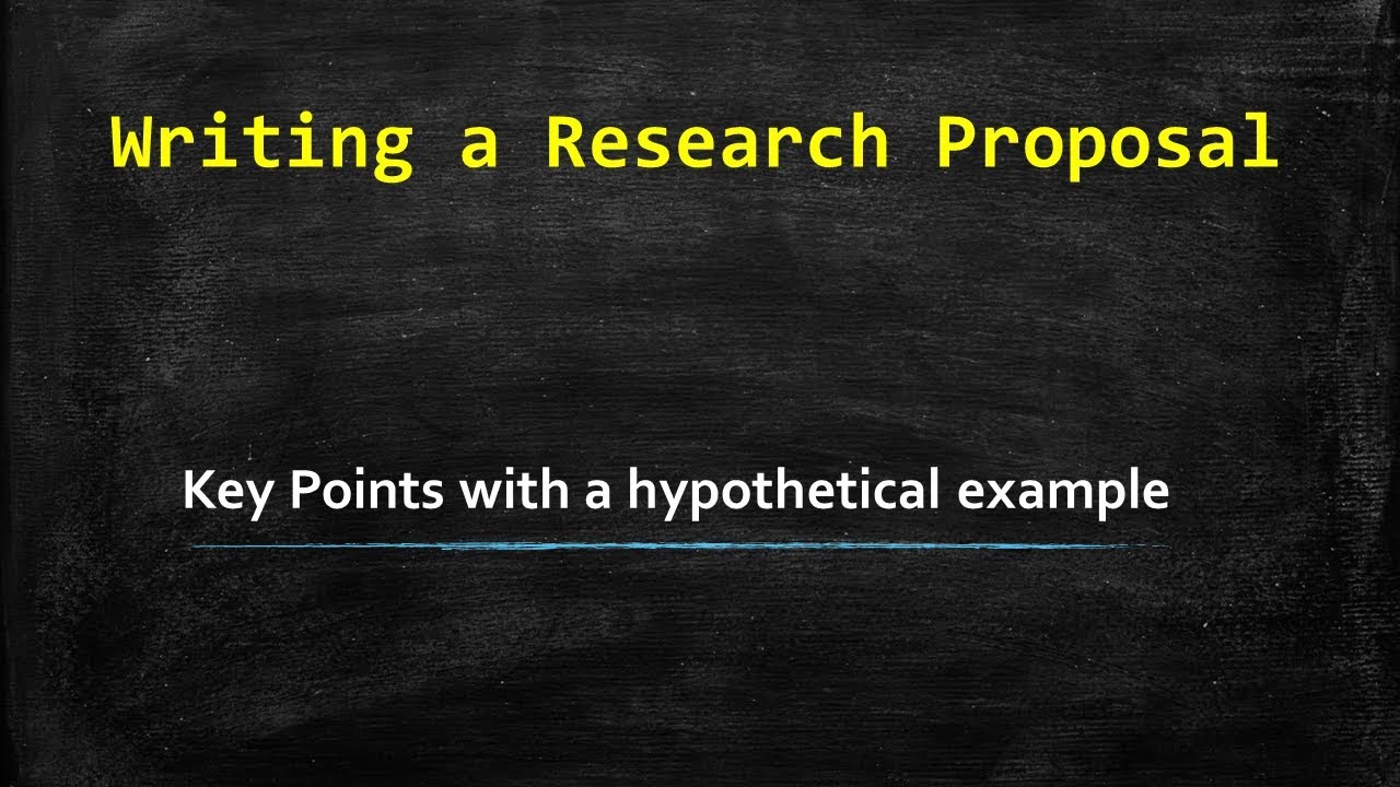 How to write a Research Proposal - YouTube