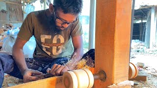 Amazing Skill To Making Perfect Wooden Big Mortar
