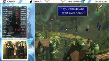 Final Fantasy VII - All the skips in one run (battle skips included) [PS2]