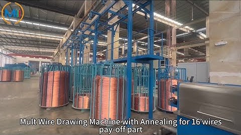 Multi Wire Drawing Machine with Annealing for 16 wires