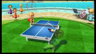 Wii Sports Resort - Table Tennis green vs. Fritz (2500)