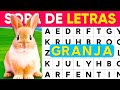 Sopa De Letras &quot;Animales De La Granja&quot; 🐶🐷🐸 Como  Mejorar La CONCENTRACION - Adulto Mayor 🐥🐔