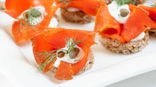 How to Make Smoked Salmon Canapés - Best Smoked Salmon Canapes - Finger Food