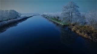Typical Dutch village in winter by drone 2016/2017 | HD DJI Phantom 3
