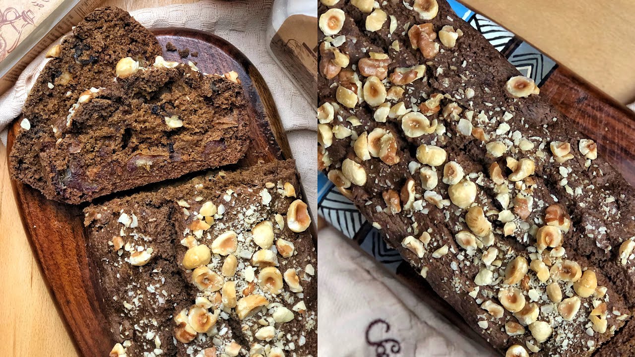 كيك صحيه بالتمر و القهوه و الشوفان 😋