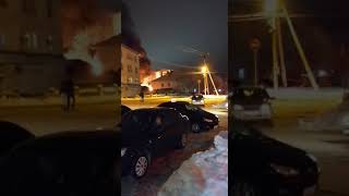 Пожар в Вольске 31.12.20. Гараж с иномаркой