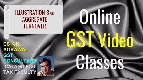 Illustration 3 on aggregate turnover under composition scheme (GST)