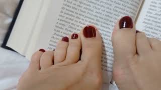 cute feet & book