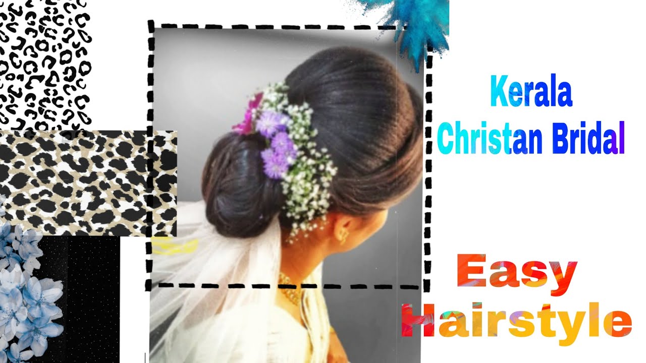 christian bridal hairstyle /malayalam tutorial - YouTube